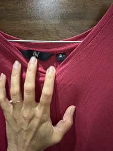 Chic Coral Long Sleeve Twist top
