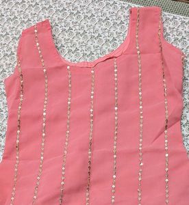 Sparkling Peach Kurta