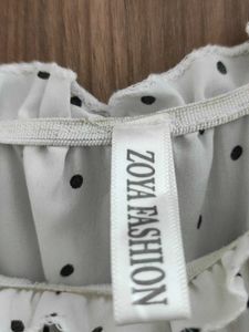 Zoya Fashions Classic Polka Dot Off-Shoulder Dress
