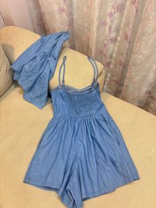 Denim Co-ord Playsuit Set