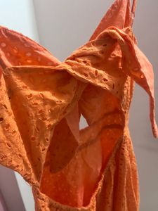 Orange Open Back Dress