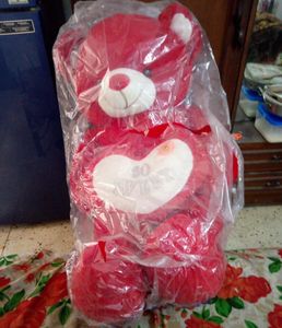 Red Teddy Bear with Heart