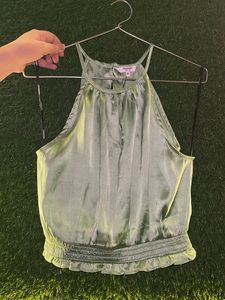 Green Halter bust size 33-34 medium