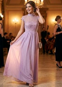 💜✨ Enchanting Lilac High-Neck Maxi Dress