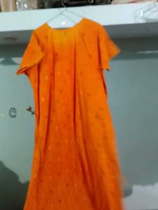 Orange Printed nighty