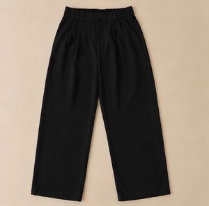 Chic Black Wide-Leg High-Waist Trousers