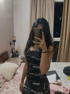Graphic Print Bodycon Dress