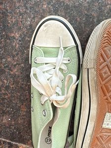 Pastel Green Canvas Sneakers