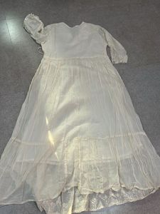 Elegant Off-White Embroidered Anarkali Kurta