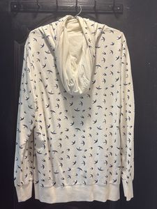 Cozy Bird Print Hoodie