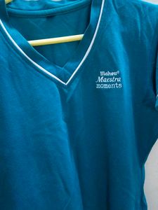 Teal V-Neck T-Shirt