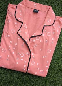 Night Suit Tshirt Peach Color Xl Size Branded
