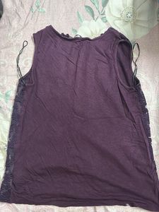 Elegant Purple Lace Top