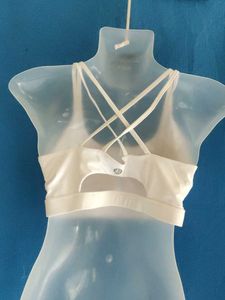 Running girl White Sports Bra