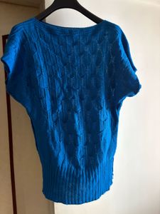Blue Knit Top