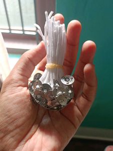 Candle Wicks with Metal Tabs