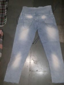 High Waisted Lace-Up Jeans