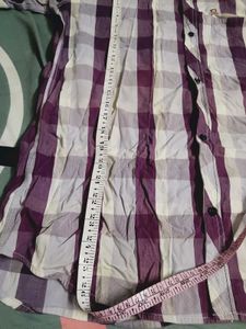Purple Plaid Short Sleeve Shirt