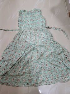 Floral Print Sundress with Tie Waist