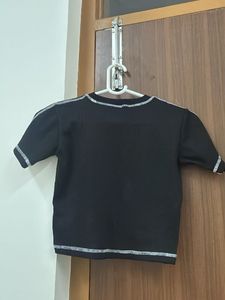 Black "Active Vacation" Graphic Tee