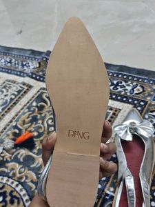 DANG Silver Bow Sandals