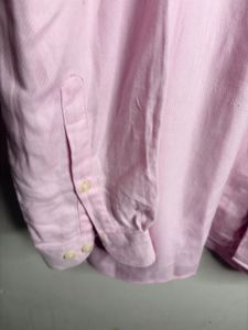 Men's Pink Long Sleeve Button-Up Shirt