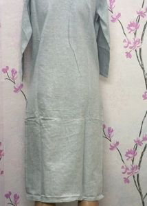 Kurti Grey 1 mirror &amp; Embroidery work/fancy/