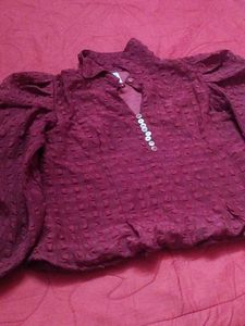 Maroon Textured top