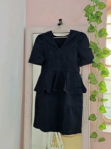 Chemistry Chic Black Peplum Dress