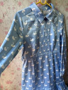 Swan Print Dress