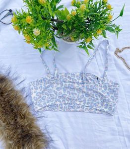 Trendy Animal Print Crop Top