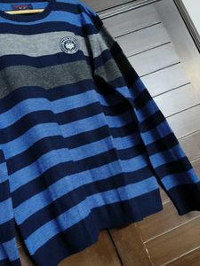 Allen Solly Men Striped Crew Neck Sweater