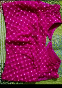 Beautiful Combo Orange N Pink Designer Net Blouses