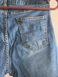Blue Denim Cut-off Shorts