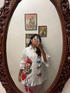 White Betty Boop Graphic Shirt👧