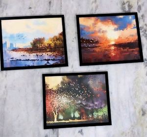 Rectangular Digital  Reprint Paintings(3 Set)
