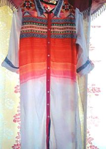Ethnic Print Longline Kurta