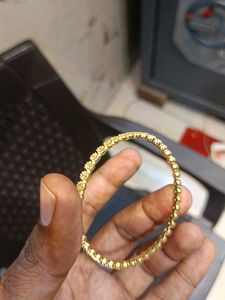 Gold Bangles with Stones