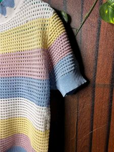 Colorful Striped Knit Top