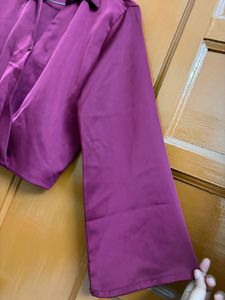 Chic Maroon Collared Blouse