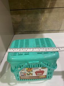 Retro Turquoise Picnic Basket