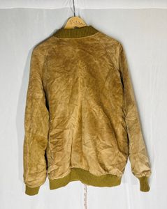 Vintage Suede Bomber Jacket