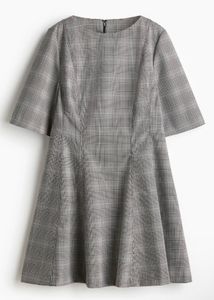 H&M Classic Plaid Fit and Flare Dress