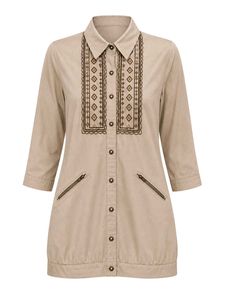 Boho Embroidered Tunic Top