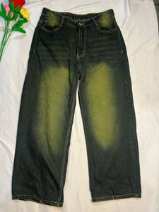 vintage Wash Wide Leg Jeans