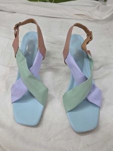 Colorful Block Heel Sandals