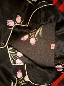 Satin Floral Print Nightsuit
