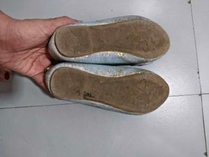 Kids Sparkly Bow Ballet Flats