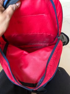 Kids Red Backpack with Dolphin Logo