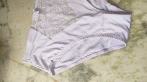 Women's White Lace Trim Briefs